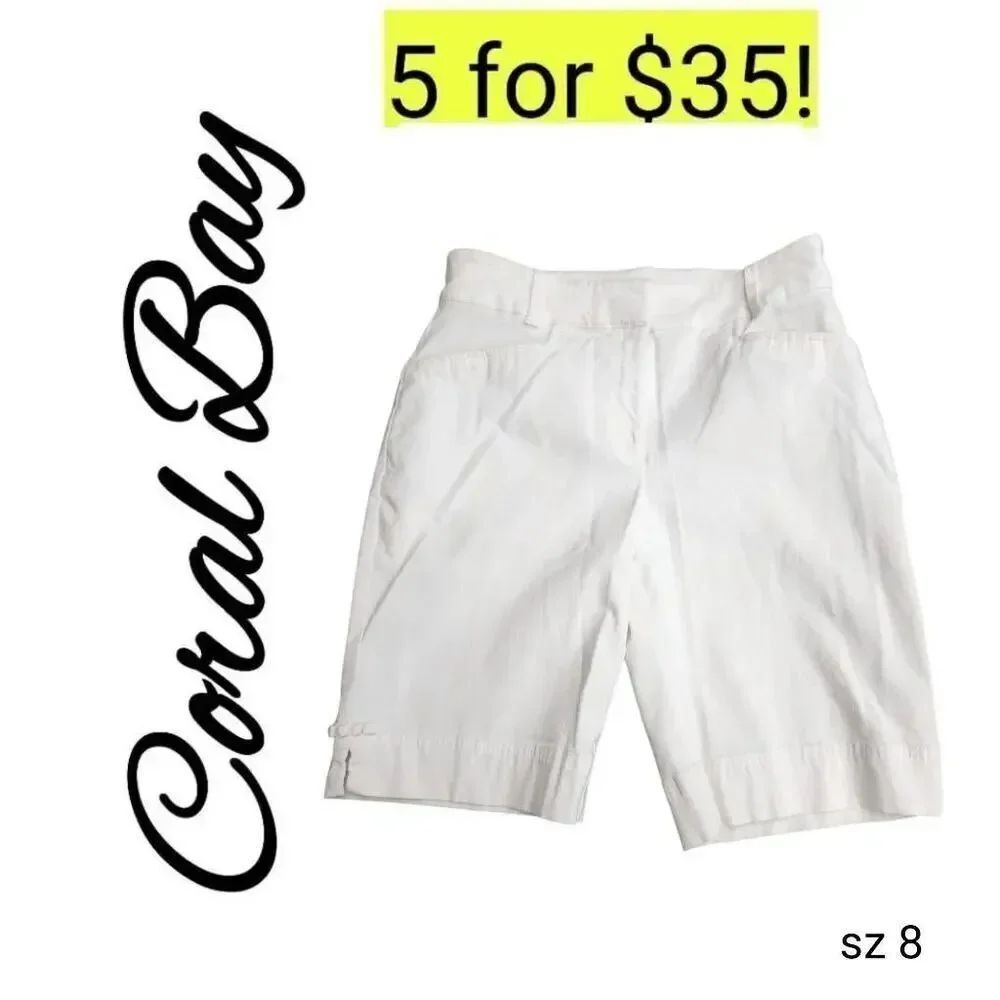 Coral Bay Bright White Shorts Sale 5 for 35